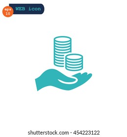 Money icon Flat.
