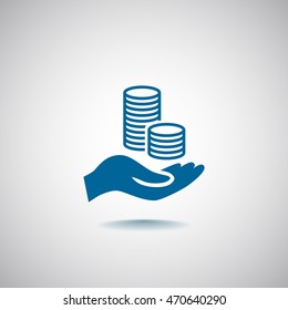 Money icon Flat.