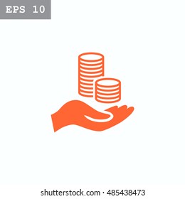Money icon Flat.
