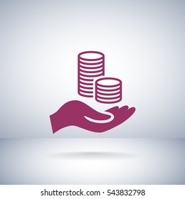 Money icon Flat.