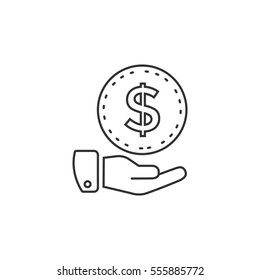 Money icon Flat.