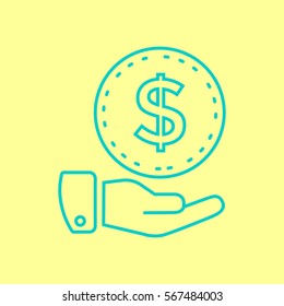 Money icon Flat.