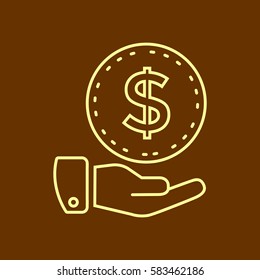 Money icon Flat.