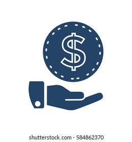 Money icon Flat.