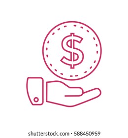 Money icon Flat.