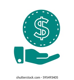 Money icon Flat.
