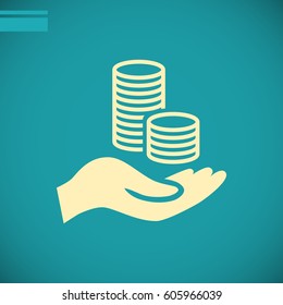 Money icon Flat.