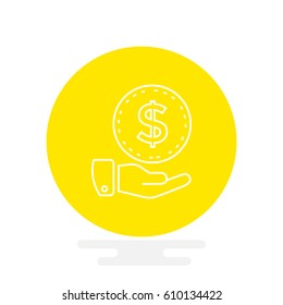 Money icon Flat.