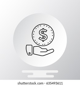 Money icon Flat.