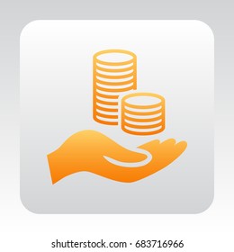 Money icon Flat.