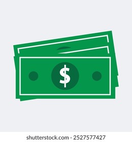 Money icon in flat color style. Banknotes, coins, cash. Graphic design elements illustrating wealth, finance, money and the economy in a line style isolated on a white background