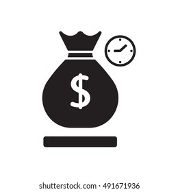 Money Icon. Flat design.