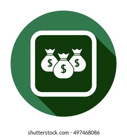 Money Icon. Flat design.