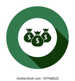 Money Icon. Flat design.