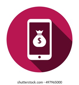 Money Icon. Flat design.