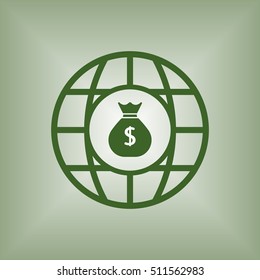 Money Icon. Flat design.