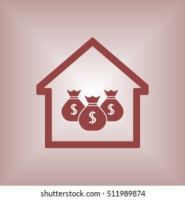 Money Icon. Flat design.