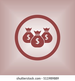 Money Icon. Flat design.