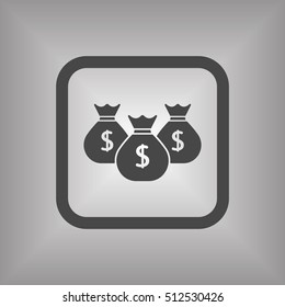 Money Icon. Flat design.