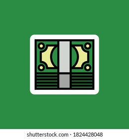 money icon flat design sticker vector