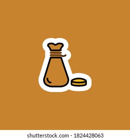 money icon flat design sticker vector