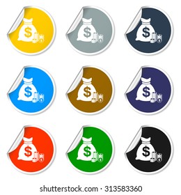 money icon. Flat design style eps 10