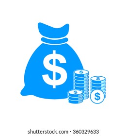 money icon. Flat design style eps 10