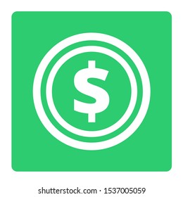 Money icon. Flat design vector illustration.