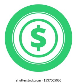 Money icon. Flat design vector illustration.