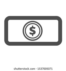 Money icon. Flat design vector illustration.