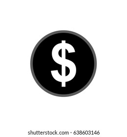 money icon. Flat design. Vector illustration.