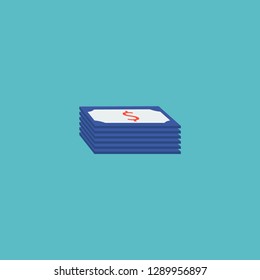 Money icon flat element. Vector illustration of money icon flat isolated on clean background for your web mobile app logo design.