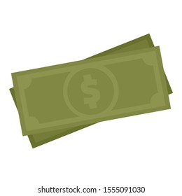 Money icon. Flat illustration of money vector icon for web design