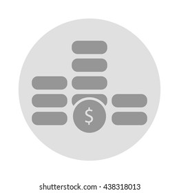Money icon in flat style