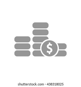 Money icon in flat style