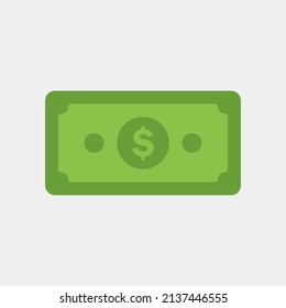 Money icon in flat style about currency, use for website mobile app presentation