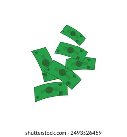 Money icon in flat style. Dollar cash illustration on white isolated background. Dollar cash business concept.