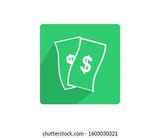Money icon flat style vector illustration