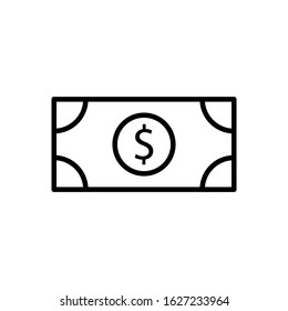 Money icon. Flat vector graphic