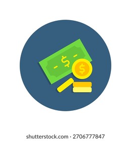 Ilustração do vetor plano do ícone Money