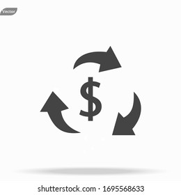 Money icon illustration isolated vector sign symbol