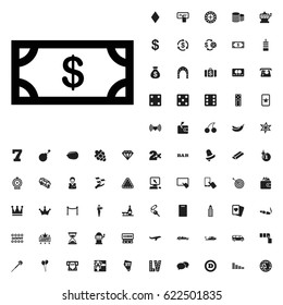Money icon illustration isolated vector sign symbol. casino icons vector set. on white background