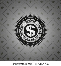 money icon inside retro style black emblem