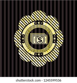money icon inside shiny emblem
