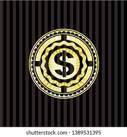 money icon inside shiny emblem