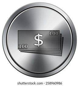 Money icon. Internet button on white background. EPS10 Vector. 