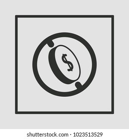 Money icon, isolated. Flat design.