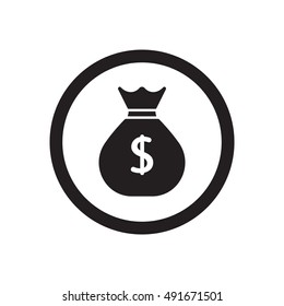 Money   icon,  isolated. Flat  design.
