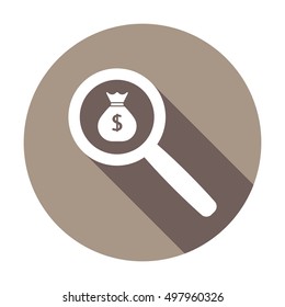 Money    icon,  isolated. Flat  design.