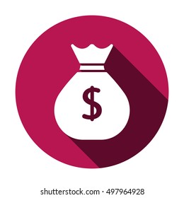 Money    icon,  isolated. Flat  design.